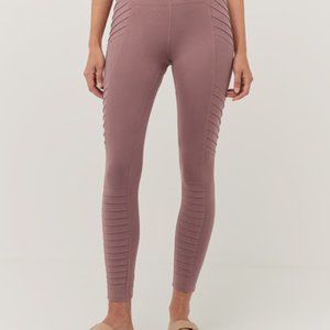 Pact Women's Rose Taupe Brushed Moto Legging, Size Medium
